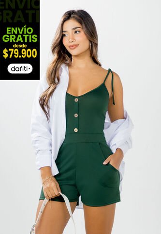 Enterizo Corto Mujer Verde Pino Mp 146 MP
