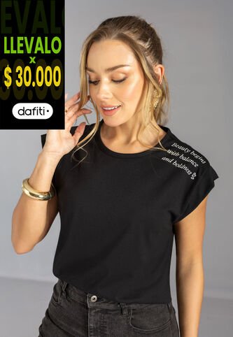 Camiseta Mujer Negro Mp 113214 MP