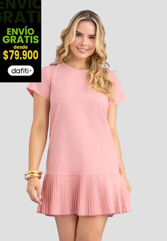 Vestido Corto Mujer Rosa Polvo Mp 113733 MP