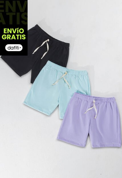 Bermuda Paq X3 Infantil Multicolor Mp 1950