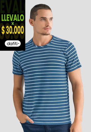 Camiseta Hombre Azul Indigo Mp 112555