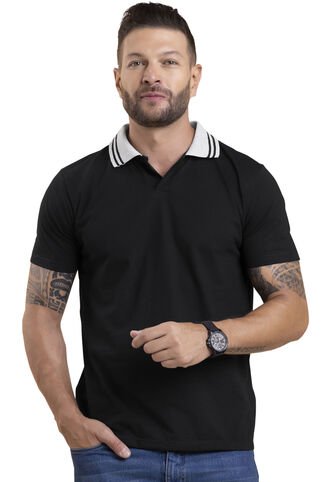 Polo Hombre Negro Mp 4104 MP