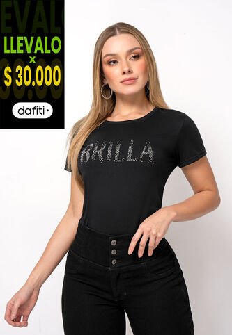 Camiseta Mujer Negro Mp 111095 MP