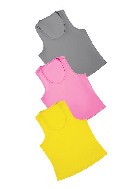 Camiseta Paq X3 Mujer Multicolor Mp 33603