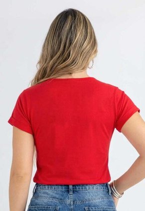 Camiseta Mujer Rojo Mp 114650