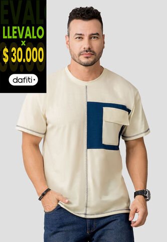 Camiseta Hombre Crema Mp 110523 MP