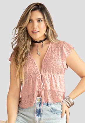 Blusa Mujer Rosa Polvo Mp 114990