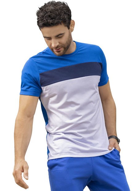 Camiseta Hombre Azul Rey Mp 70042