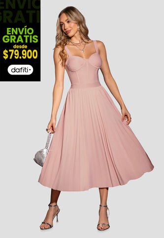 Vestido Corto Mujer Rosa Polvo Mp 113004 MP