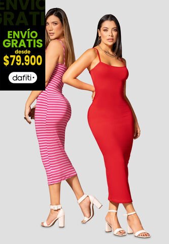 Vestido Paq X2 Mujer Bicolor Mp 112333 MP