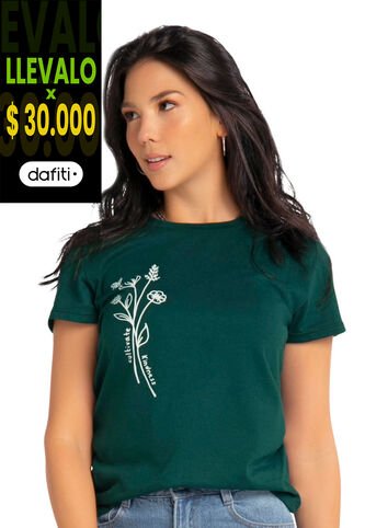 Camiseta Mujer Verde Mp 87102 MP