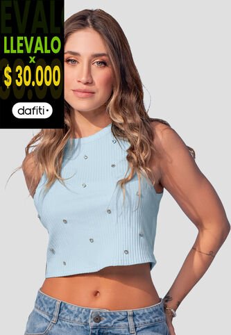 Blusa Mujer Azul Baby Mp 107855 MP
