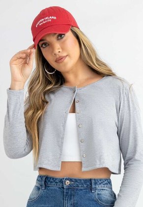 Camibuzo Mujer Gris Jaspe Mp 114987