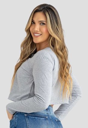 Camibuzo Mujer Gris Jaspe Mp 114987
