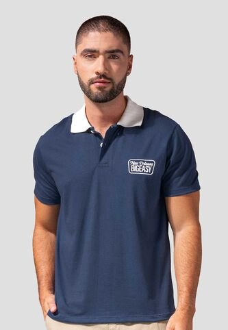 Polo Hombre Azul Profundo Mp 114979 MP
