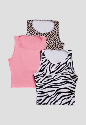 Blusa Paq X3 Mujer Multicolor Mp 102944