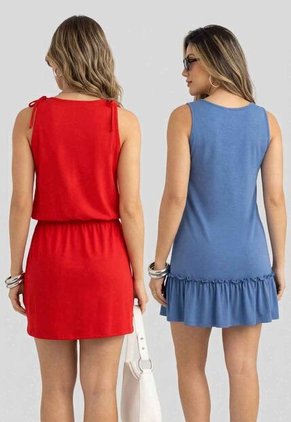 Vestido Paq X2 Mujer Bicolor Mp 114996