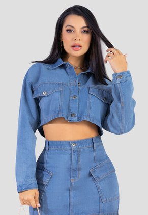 Chaqueta Mujer Azul Medio Mp 103241