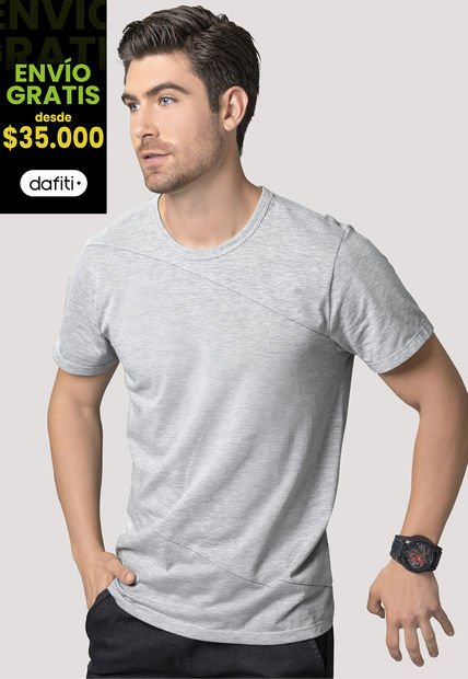 Camiseta Hombre Gris Jaspe Mp 88199