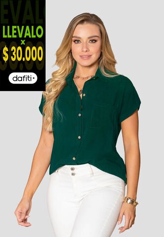 Camisa Mujer Verde Botella Mp 6135 MP
