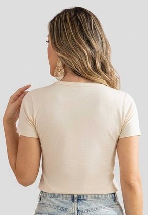 Camiseta Mujer Crema Mp 114653