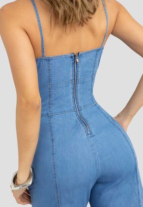 Enterizo Largo Mujer Azul Medio Mp 114845