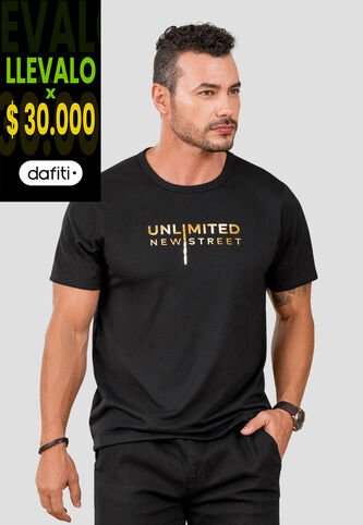 Camiseta Hombre Negro Mp 105402 MP