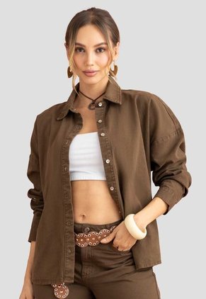 Camisa Mujer Chocolate Mp 114844