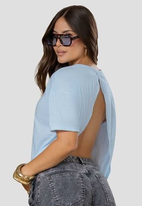 Camiseta Mujer Azul Baby Mp 114702