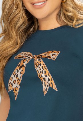 Camiseta Mujer Azul Petróleo Oscuro Mp 106954