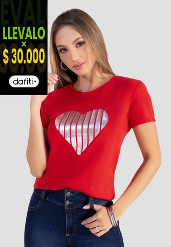 Camiseta Mujer Rojo Mp 103978 MP