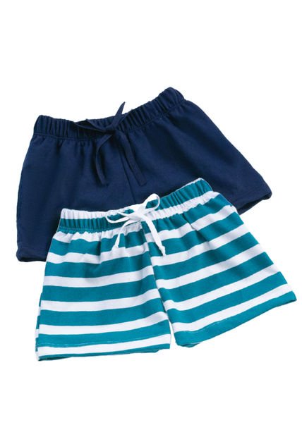 Bermuda Paq X2 Infantil Masculino Multicolor Mp 1184