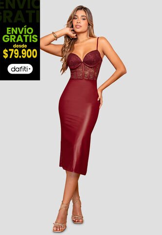Vestido Largo Mujer Merlot Mp 112526 MP