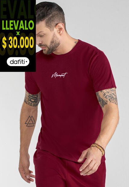 Camiseta Hombre Rojo Mp 100495