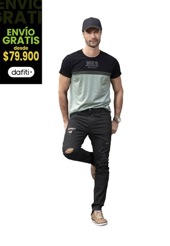 Jean Hombre Negro Mp 78119 MP