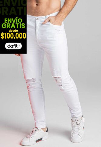 Jean Hombre Blanco Mp 266 MP