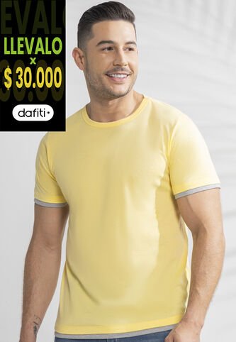 Camiseta Hombre Amarillo Mp 389 MP