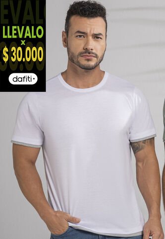 Camiseta Hombre Blanco Mp 389 MP