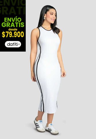 Vestido Largo Mujer Blanco Mp 111776 MP
