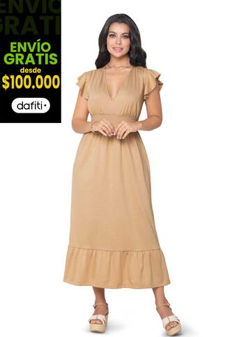 Vestido Largo Mujer Beige Mp 869 MP