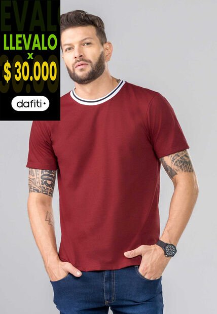 Camiseta Hombre Rojo Mp 351
