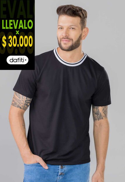 Camiseta Hombre Negro Mp 351