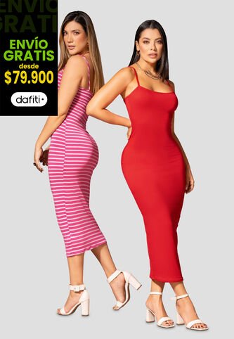 Vestido Paq X2 Mujer Bicolor Mp 112333 MP