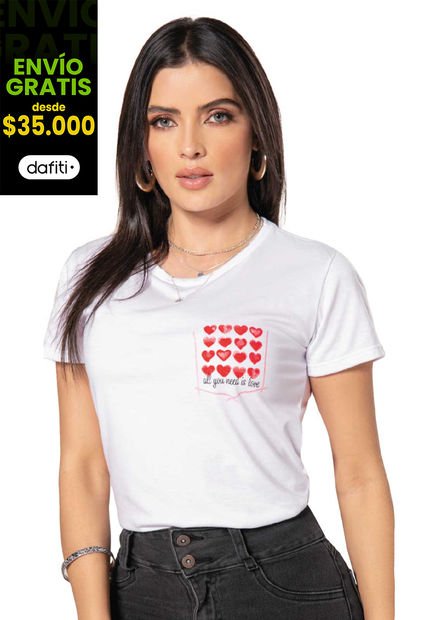 Camiseta Mujer Blanco Mp 1846