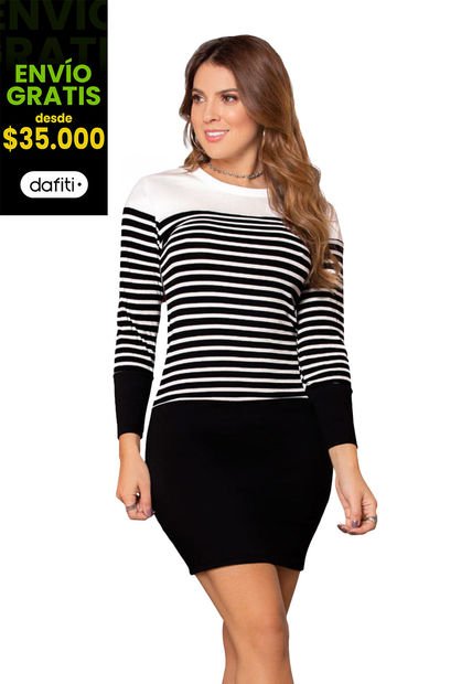 Vestido Mujer Negro Mp 77275