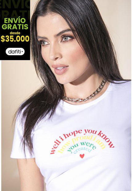 Camiseta Mujer Blanco Mp 1829