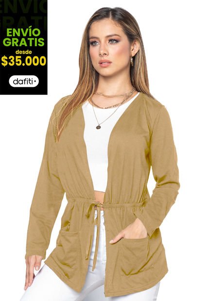 Cardigan Mujer Beige Mp 3833
