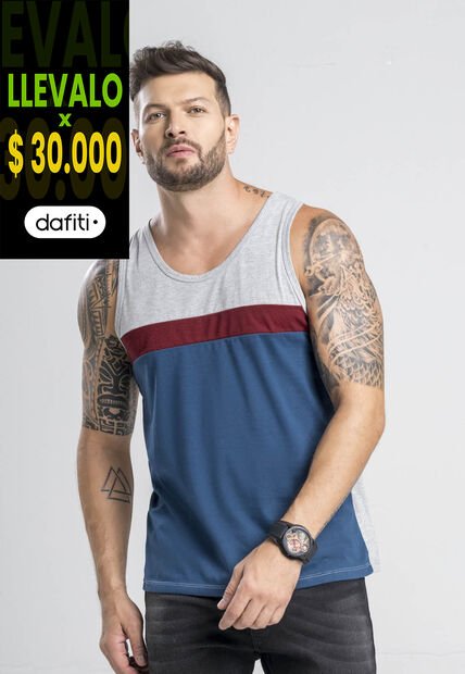 Camisilla Masculino Azul Petróleo Oscuro Mp 96536