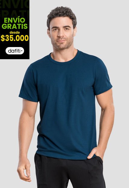 Camiseta Hombre Azul Mp 34556