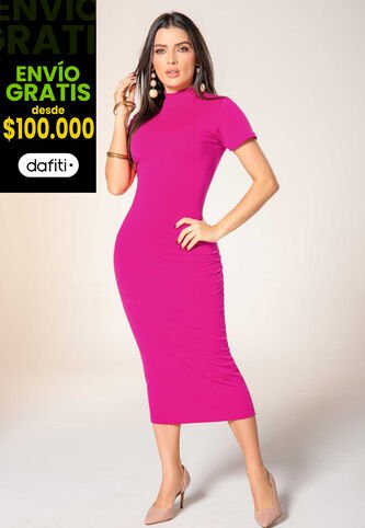 Vestido Largo Mujer Fucsia Mp 1834 MP